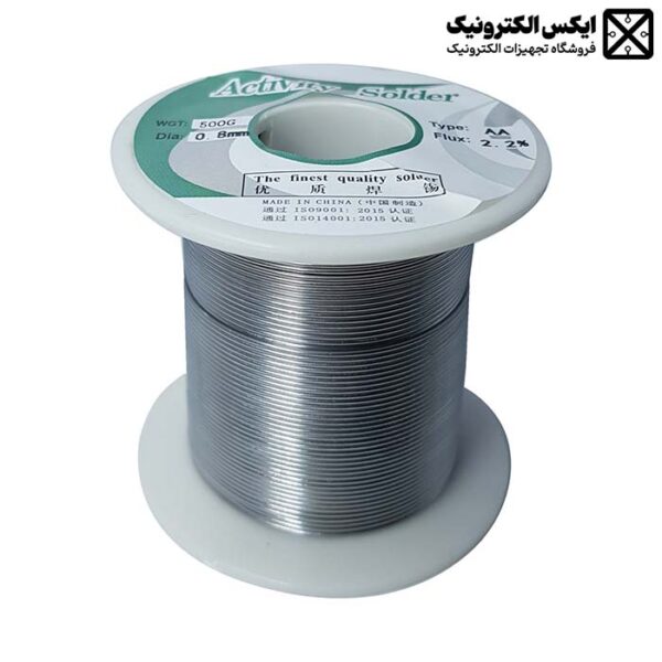 سیم لحیم 500 گرم اکتیویتی ZHONGSHI 63/37 با قطر 0.8 میلی‌متر